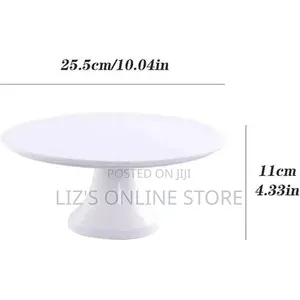 Plastic Cake Stand Turntable-Gold/Silver