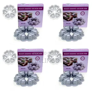 6 Grid Novelty Heart Nonstick Cake Pan