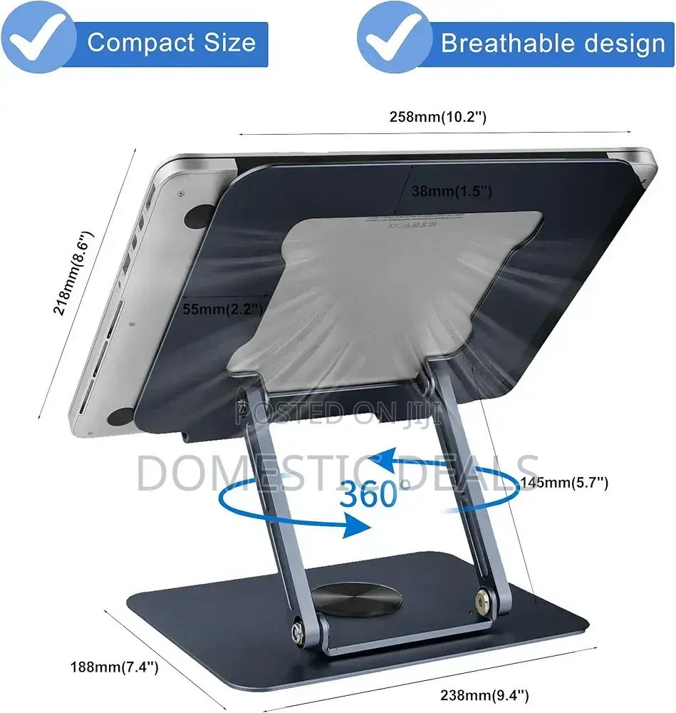 Laptop Stand for Desk Adjustable Height