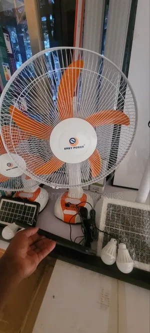 Rechargeable Table Fans With 2 Bulbs