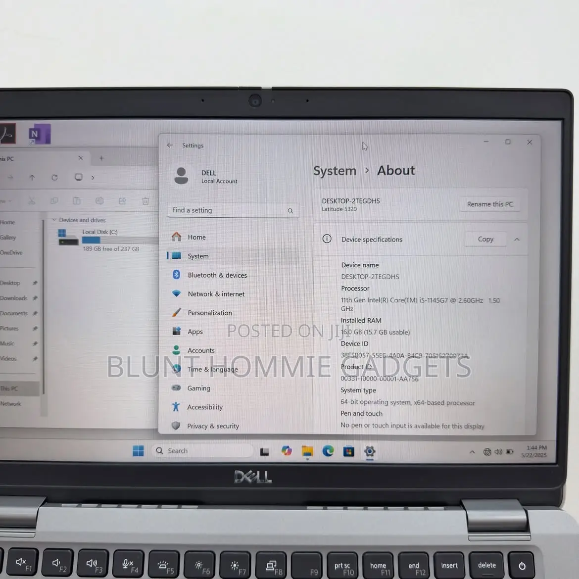 Laptop Dell Latitude 5320 16GB Intel Core i5 SSD 256GB