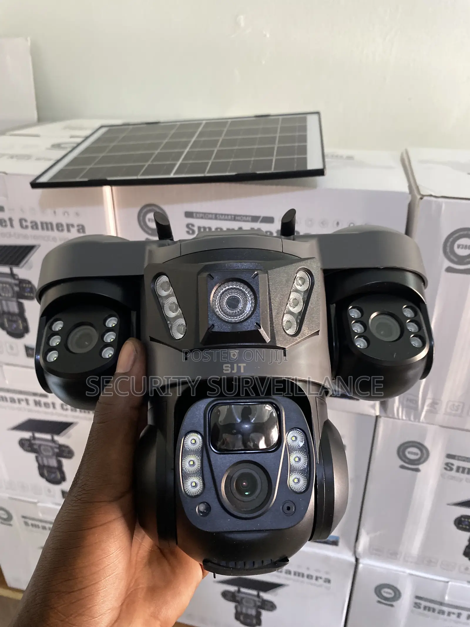 4g Simcard Solar Camera of 3 Lenses