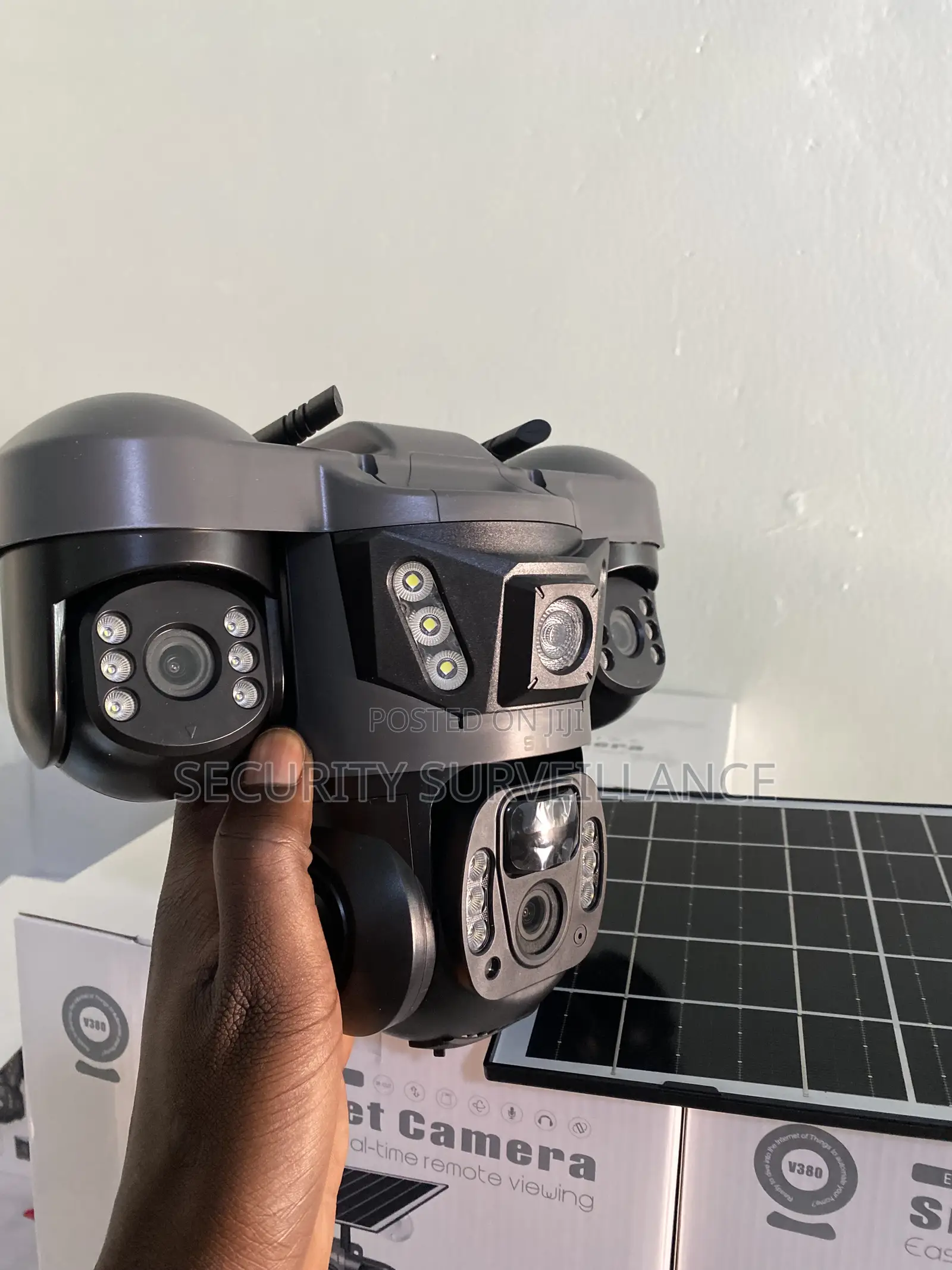 4g Simcard Solar Camera of 3 Lenses