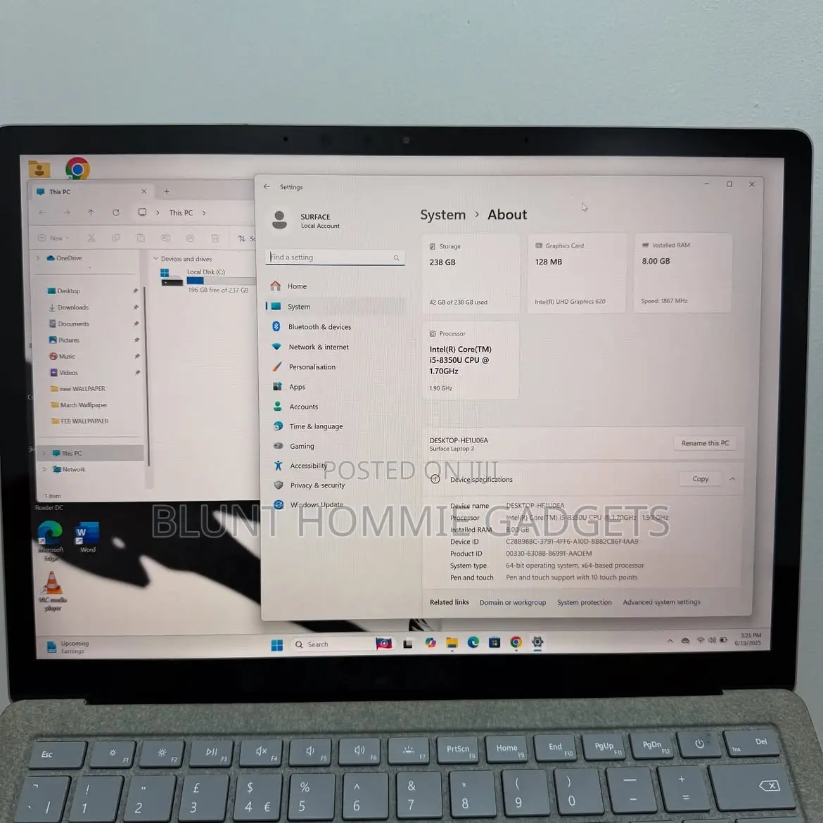 Laptop Microsoft Surface Laptop 2 8GB Intel Core i5 SSD 256GB