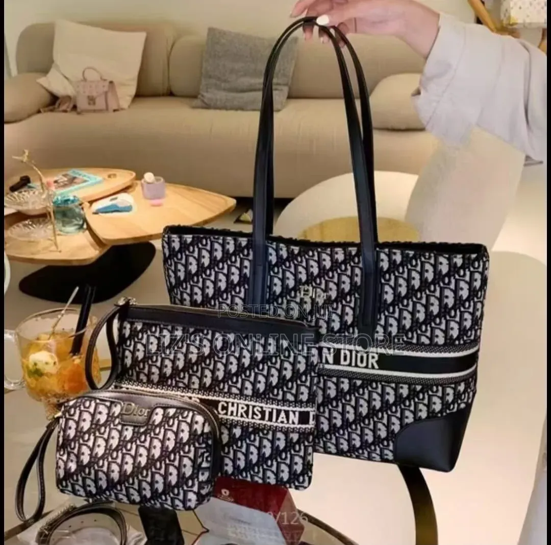 Christian Dior Branded 3-Piece Bag Set