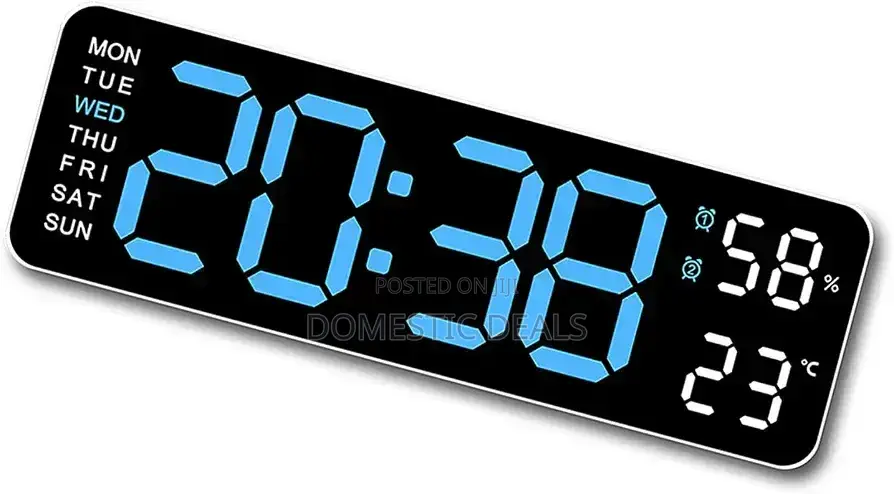Large Digital Led Wall Clock