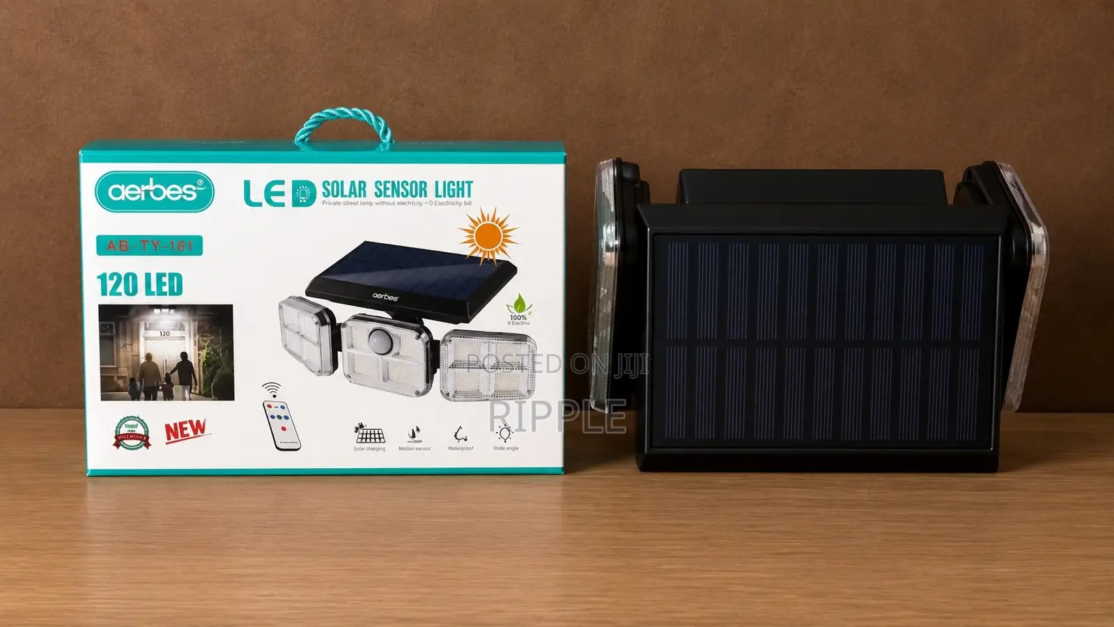 Aerbes Ab-Ta141 120 Led Solar Motion Sensor Security Light