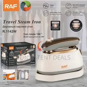Steam Iron 2 * 1 R.1142w, 1000 Watt, 220v, 50hz, White
