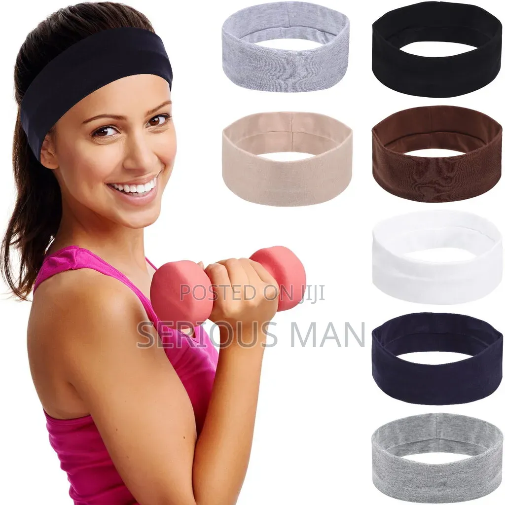 Sports Sweatbands And Hair Headbands 12 Pieces .