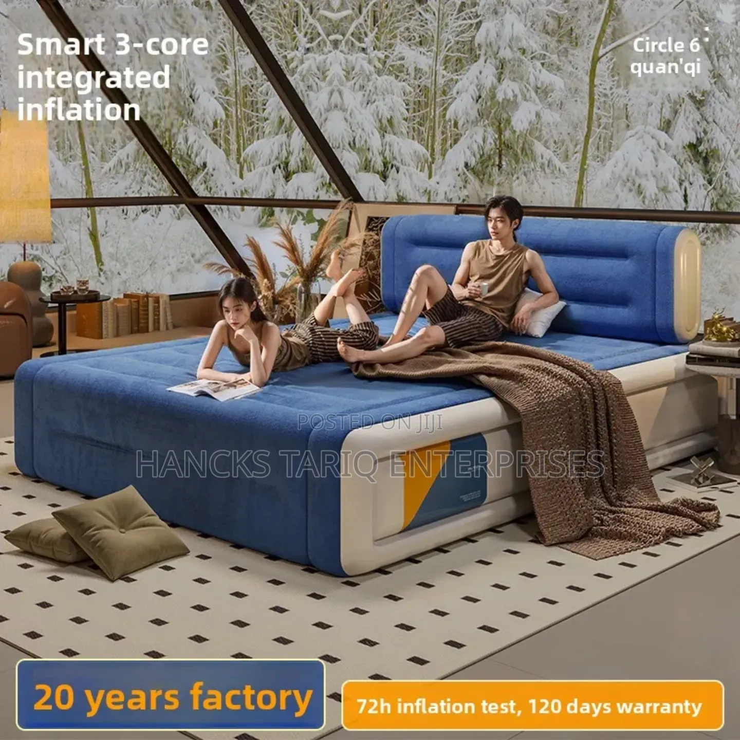 Inflatable Comfort Air Mattress With Headboard