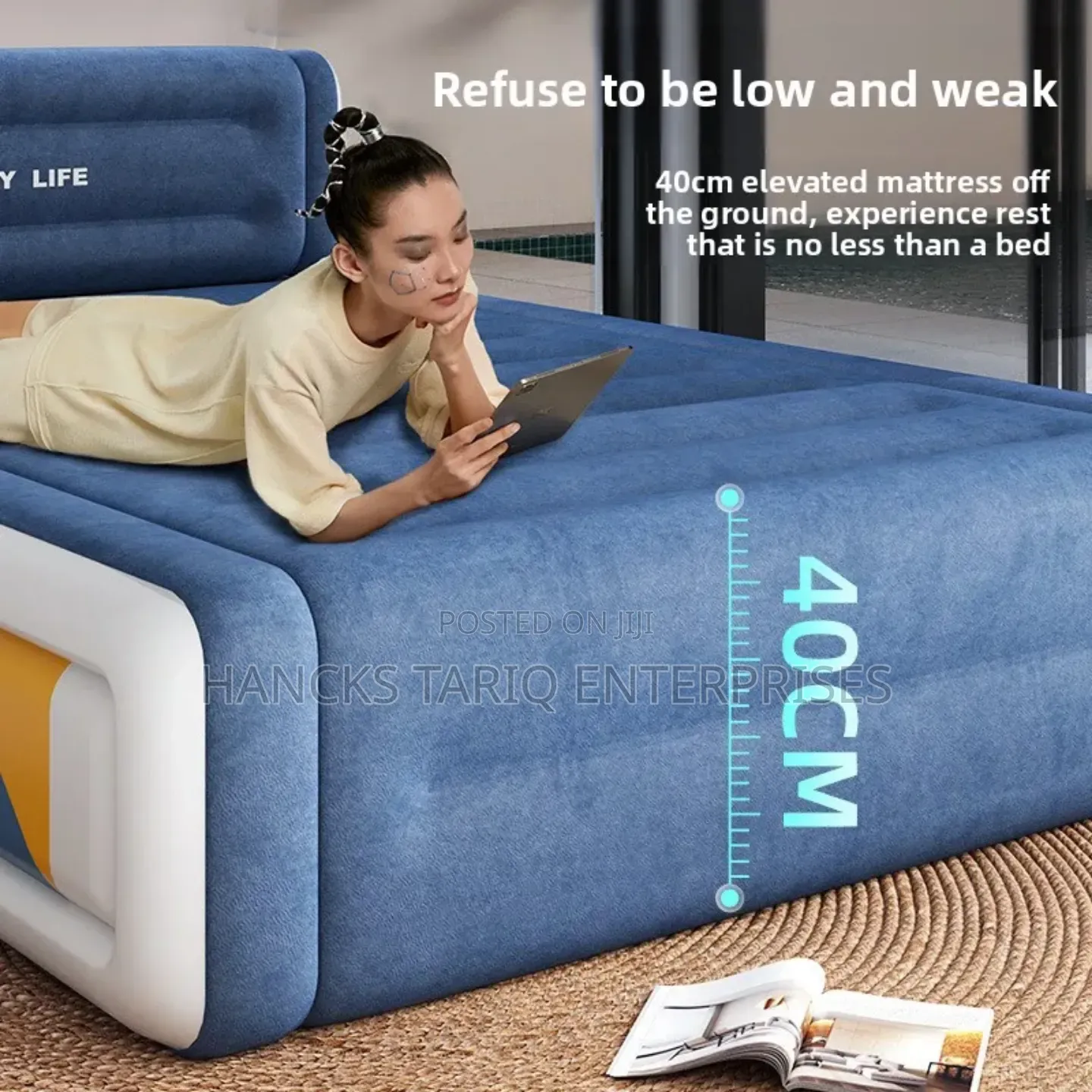 Inflatable Comfort Air Mattress With Headboard