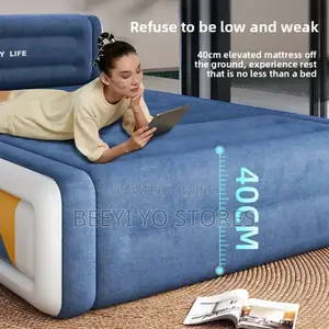 Inflatable Comfort Air Mattress With Headboard
