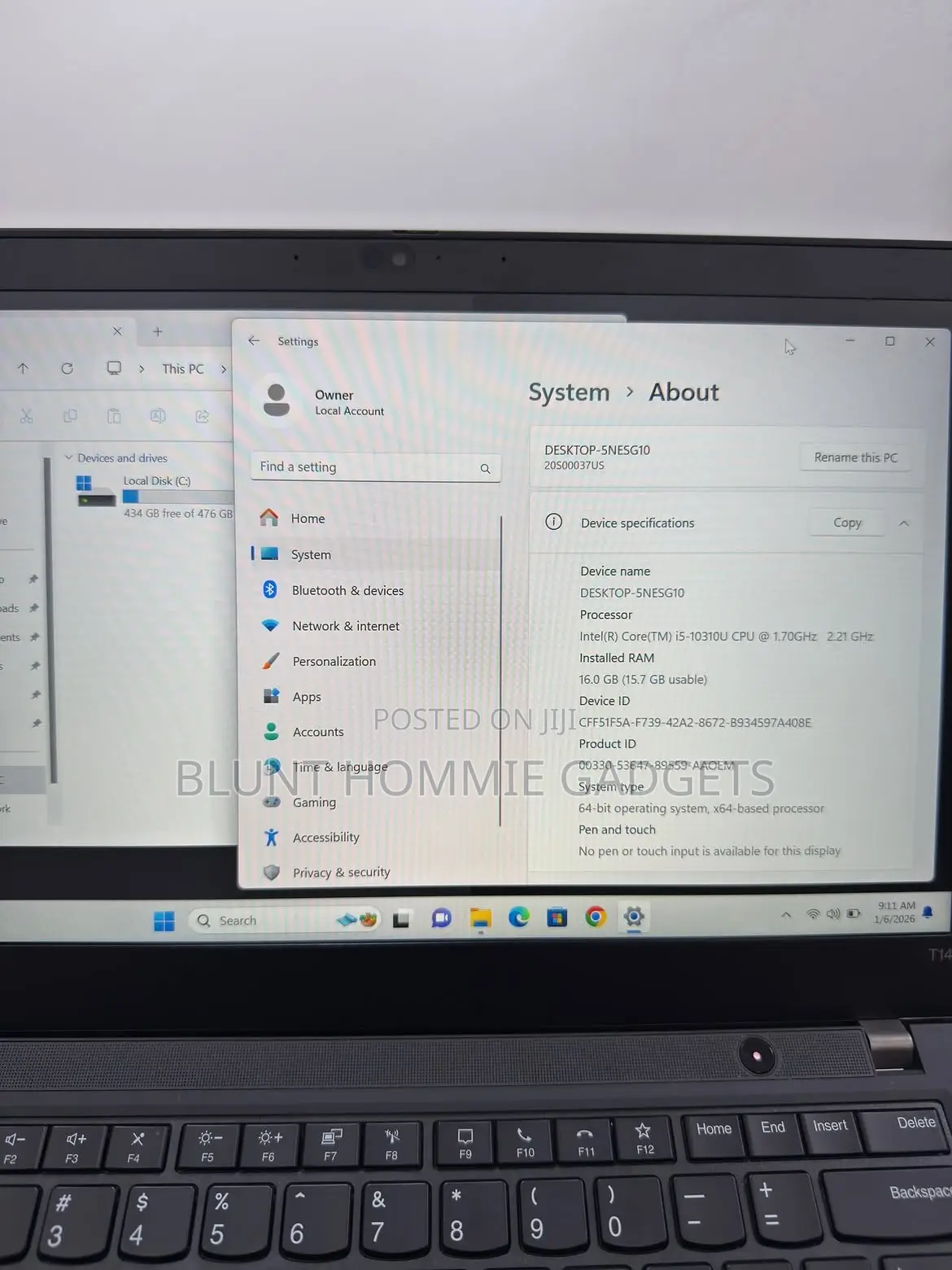 Laptop Lenovo ThinkPad T14 8GB Intel Core i5 SSD 256GB