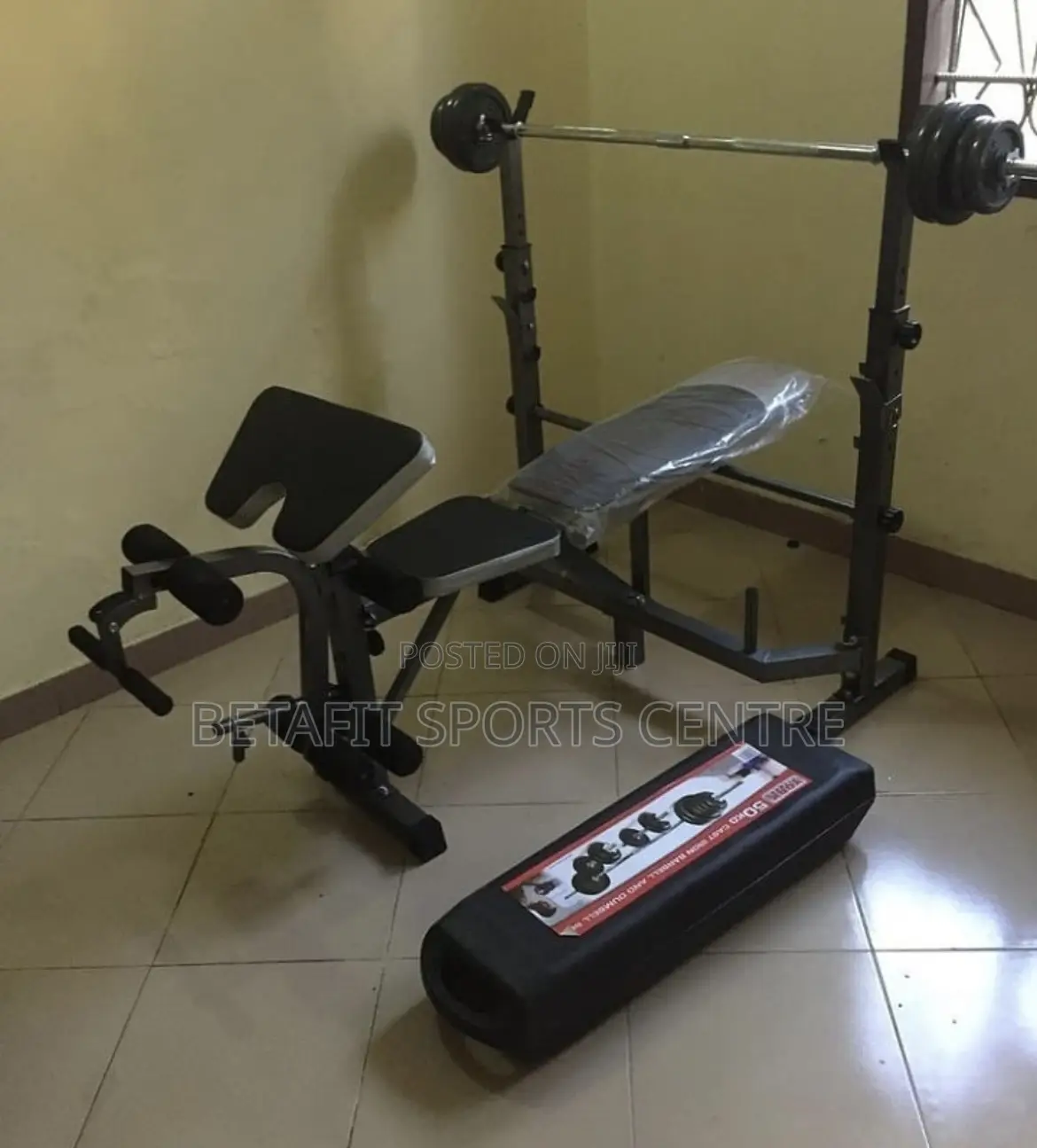 Multifunctional Workout Bench + 50kg Adjustable Set