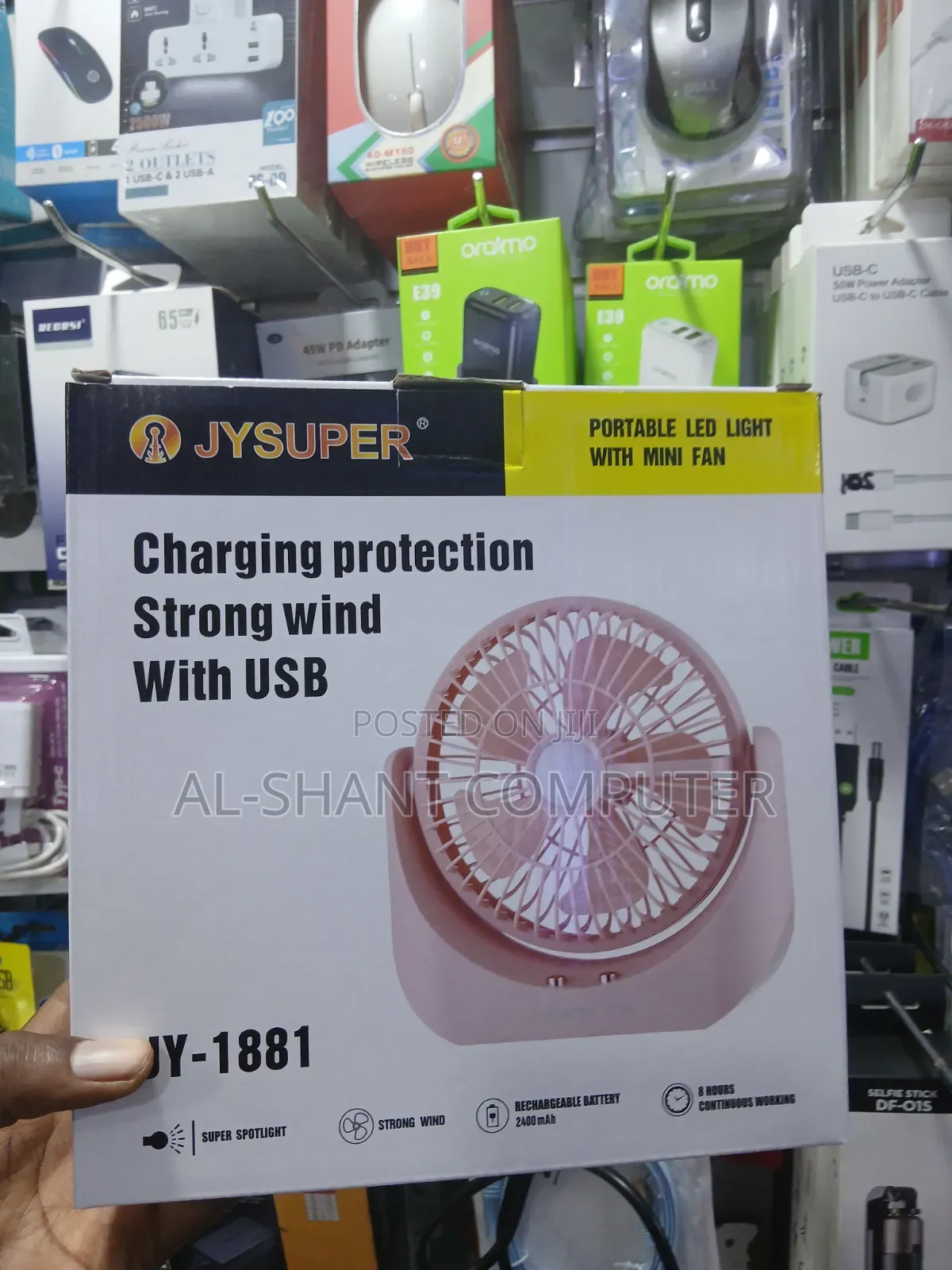 Jysuper Portable/Mini Fan With Led Light/Table Fans