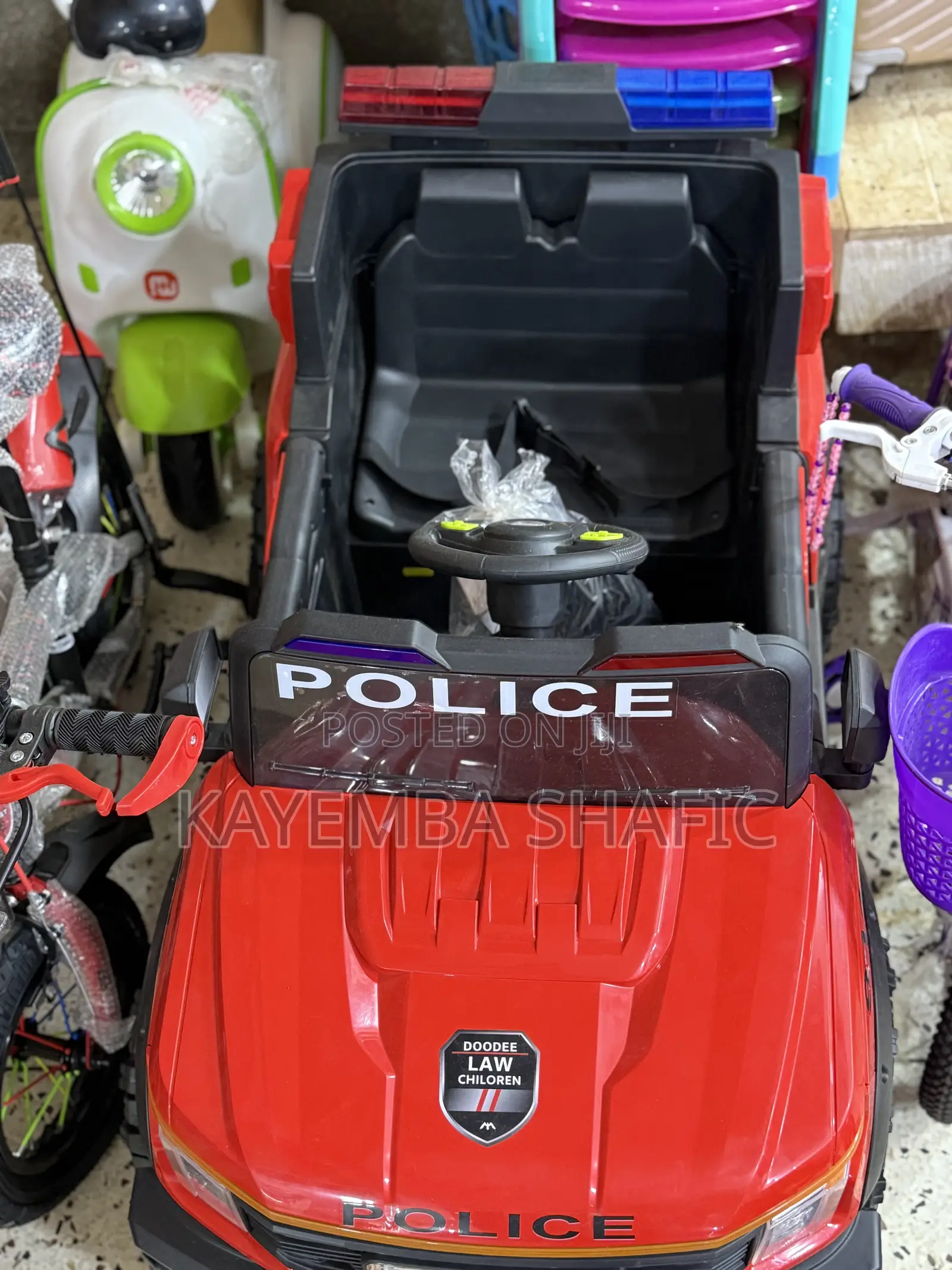 Kids Electric Police Truck GMC Ride-on Toy Car