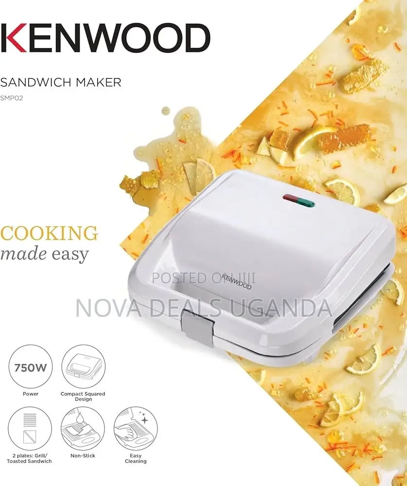Kenwood 2-in-1 Sandwich Maker With 2 Sets of Non Stick Grill Plates
