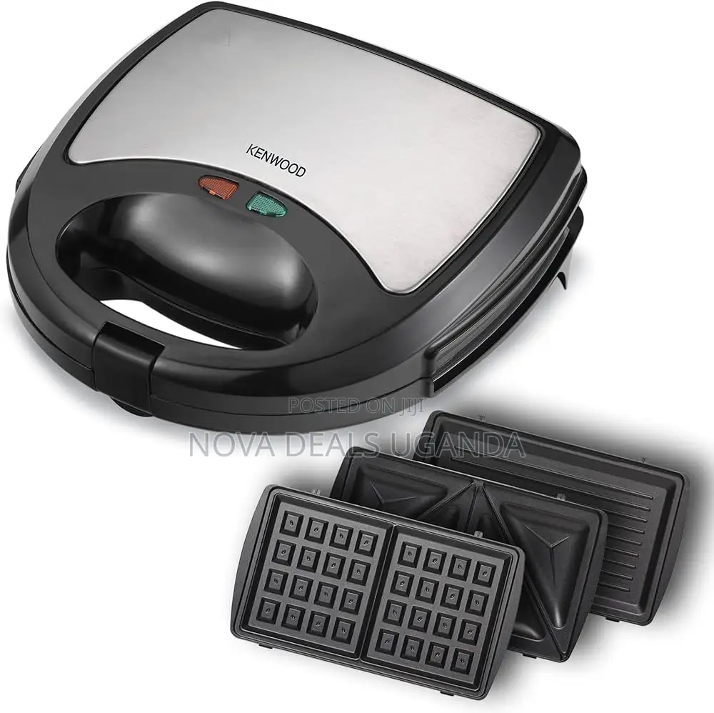 Kenwood 3-in-1 Sandwich Maker Sandwich, Grill, Waffle, 750w Black