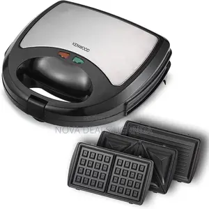 Kenwood 3-in-1 Sandwich Maker Sandwich, Grill, Waffle, 750w Black