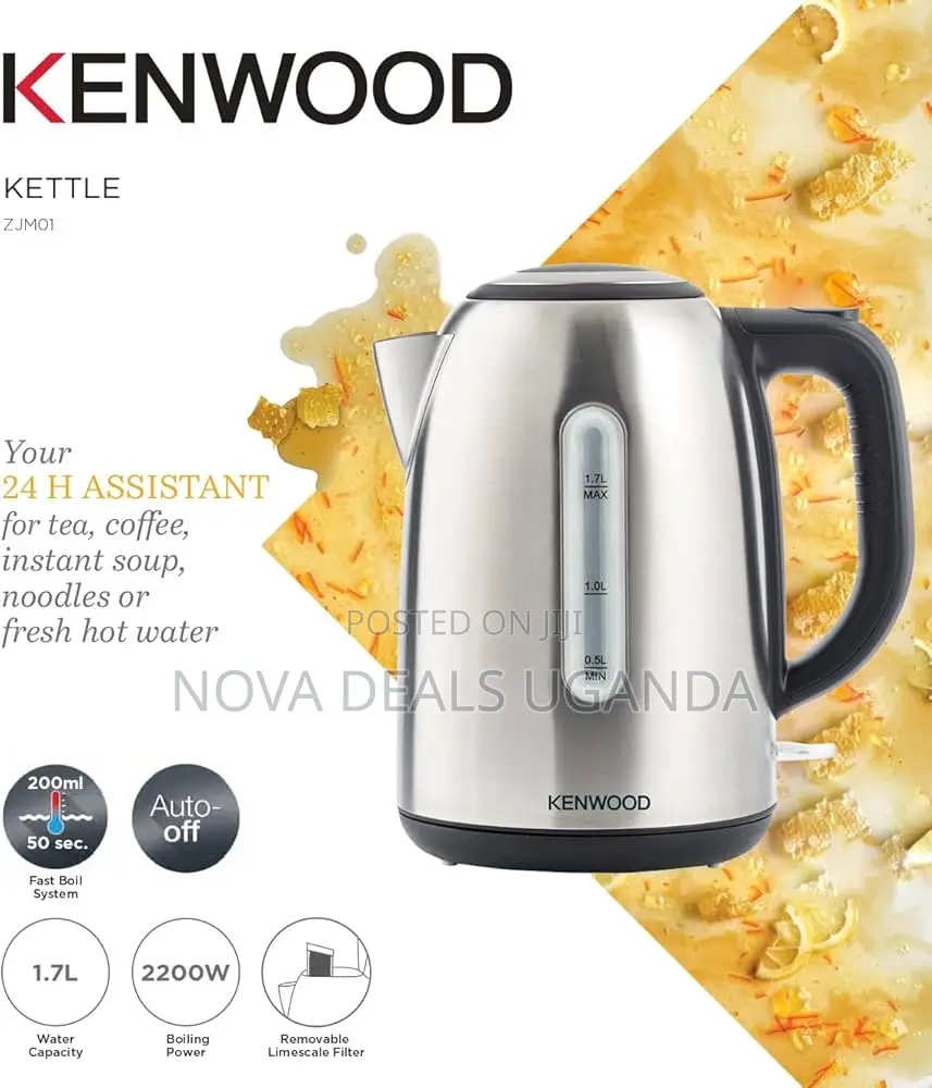 Kenwood Stainless Steel Electric Kettle 1.7l 2200w With Mesh Filter