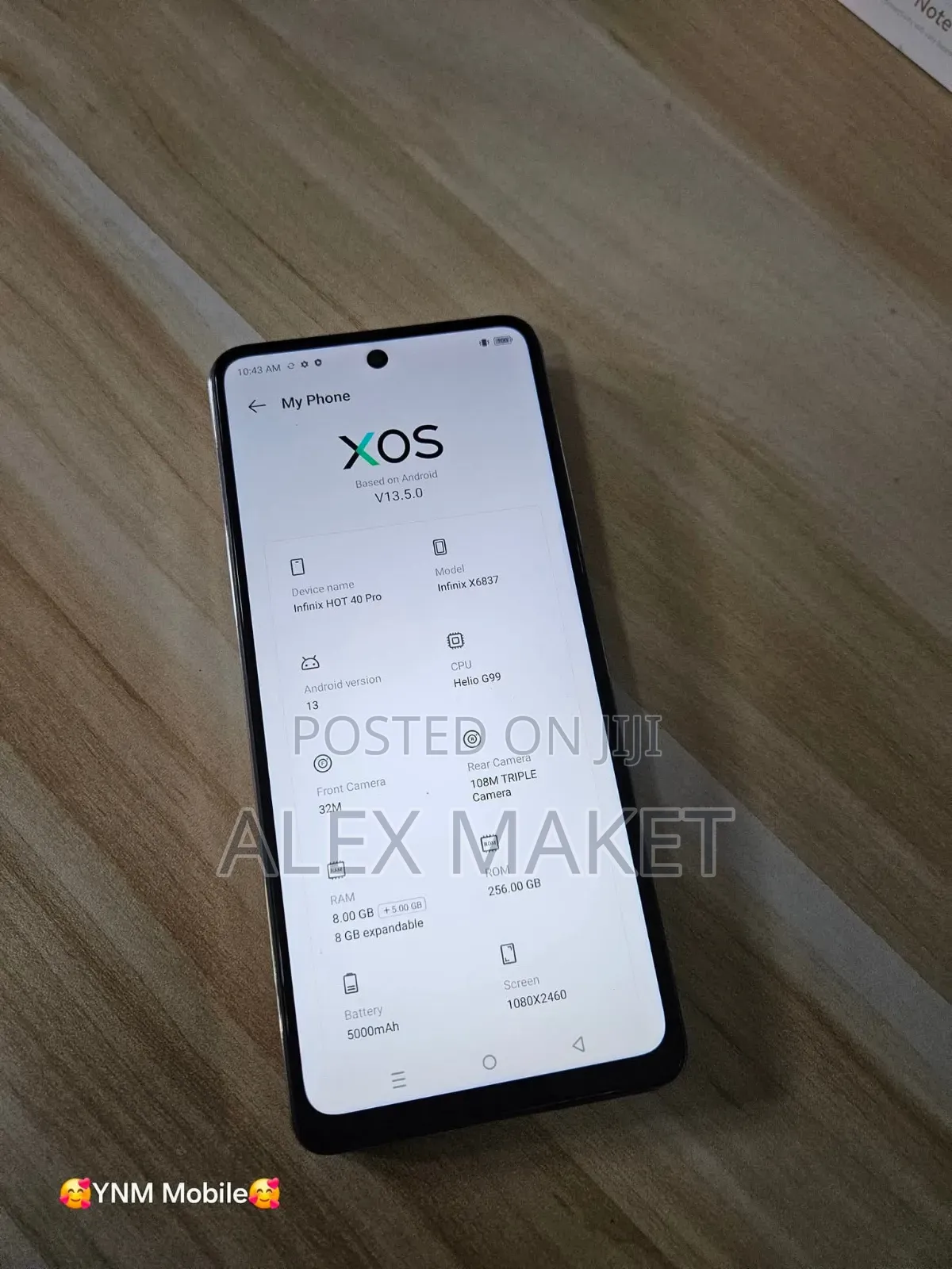 New Infinix Hot 40 Pro 256 GB Silver