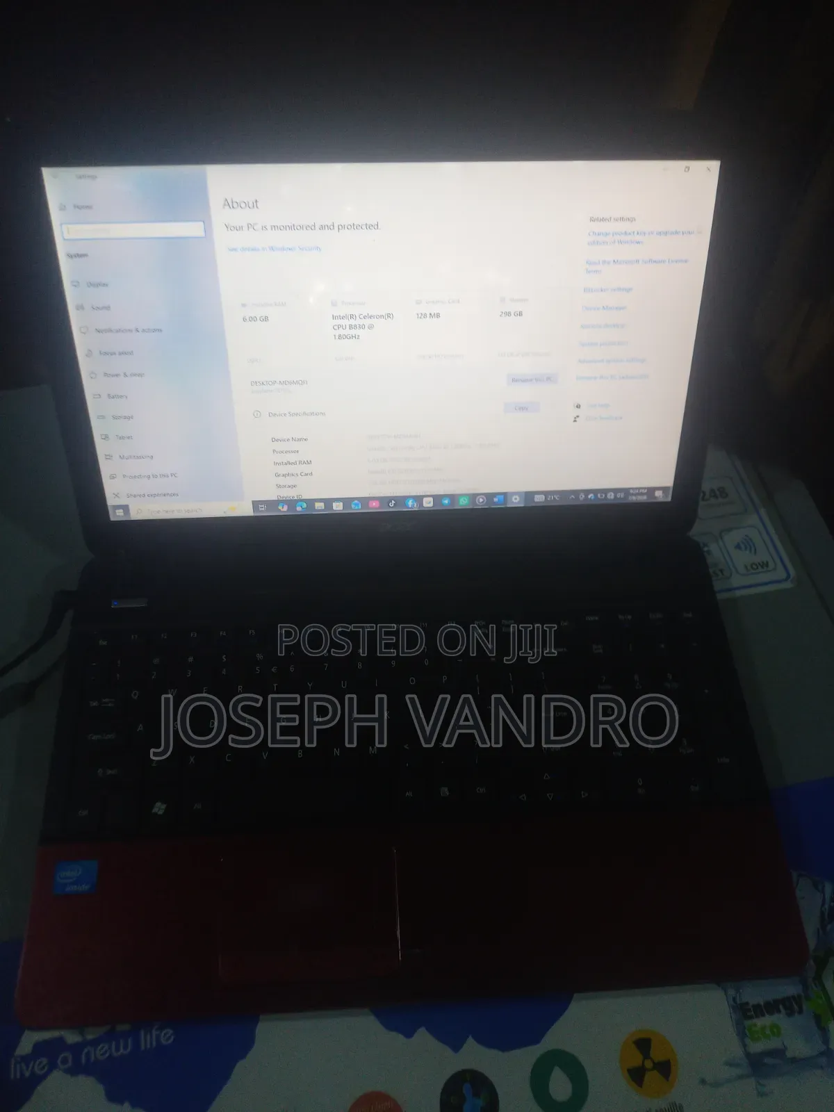 Laptop Acer AcerNote 6GB Intel Core 7 HDD 256GB