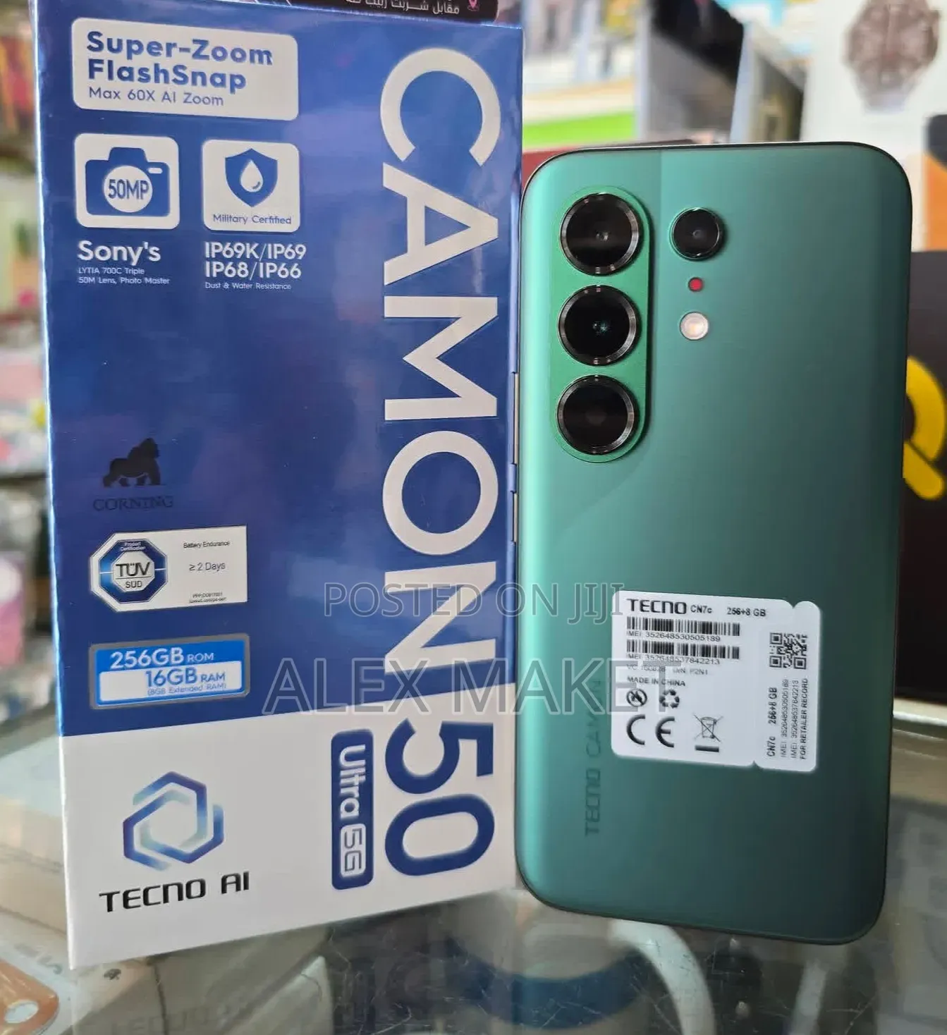 New Tecno Camon 50 Ultra 256 GB Green