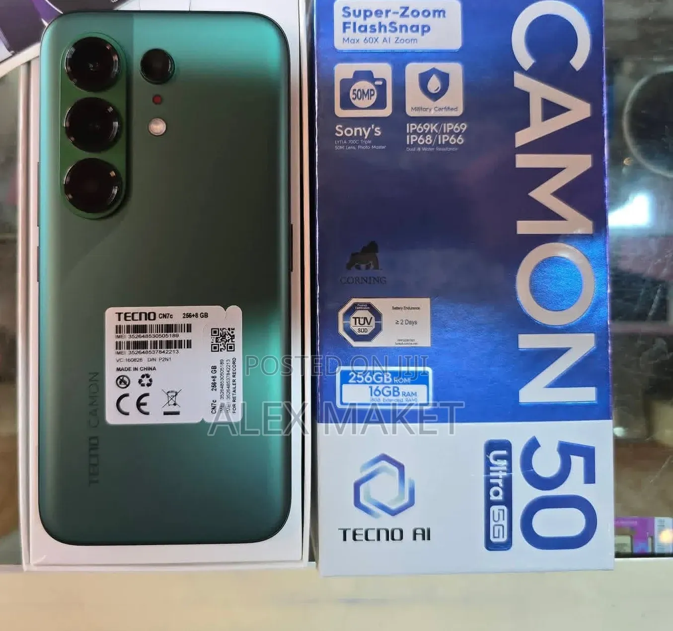 New Tecno Camon 50 Ultra 256 GB Green
