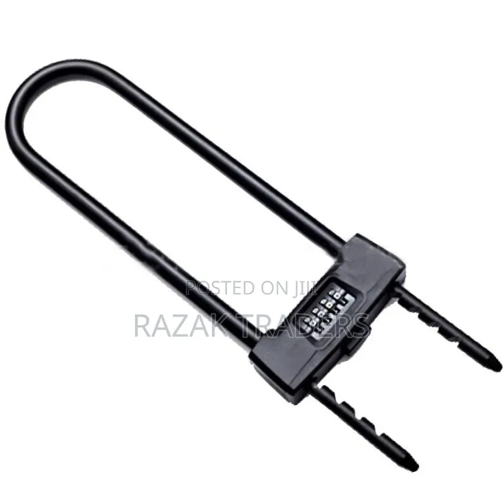 4-Digit Combination Bike Lock, Heavy Duty U-Lock for Bicycles, Motor