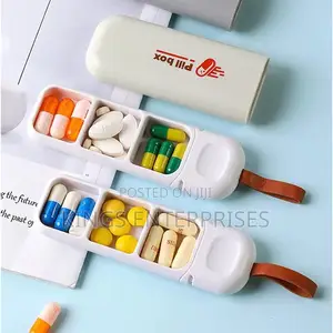 Portable 3-Compartment Pill Box