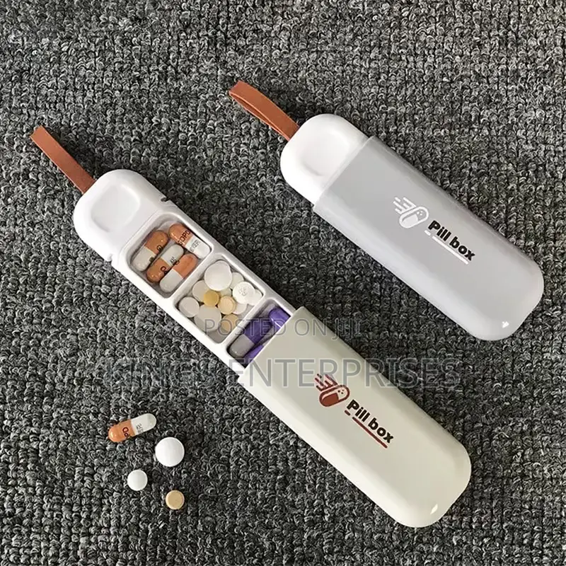 Portable 3-Compartment Pill Box
