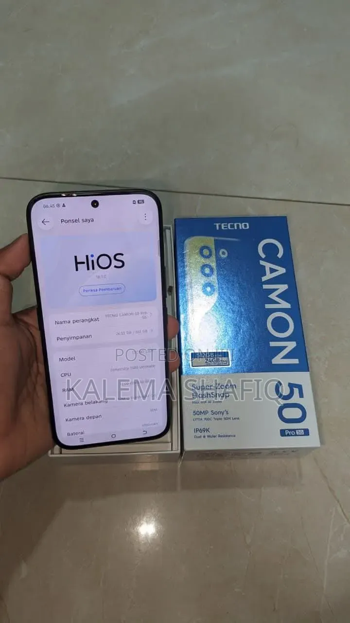 New Tecno Camon 50 Pro 256 GB Black