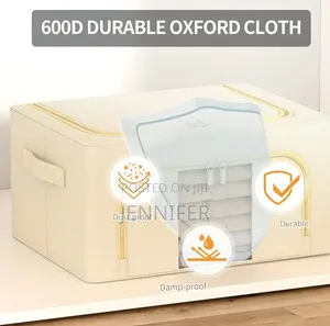 3pcs Foldable Cotton-Linen Clothes Storage Bins