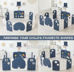 Kids Foldable Activity Centre Playpen With Basketball Hoop