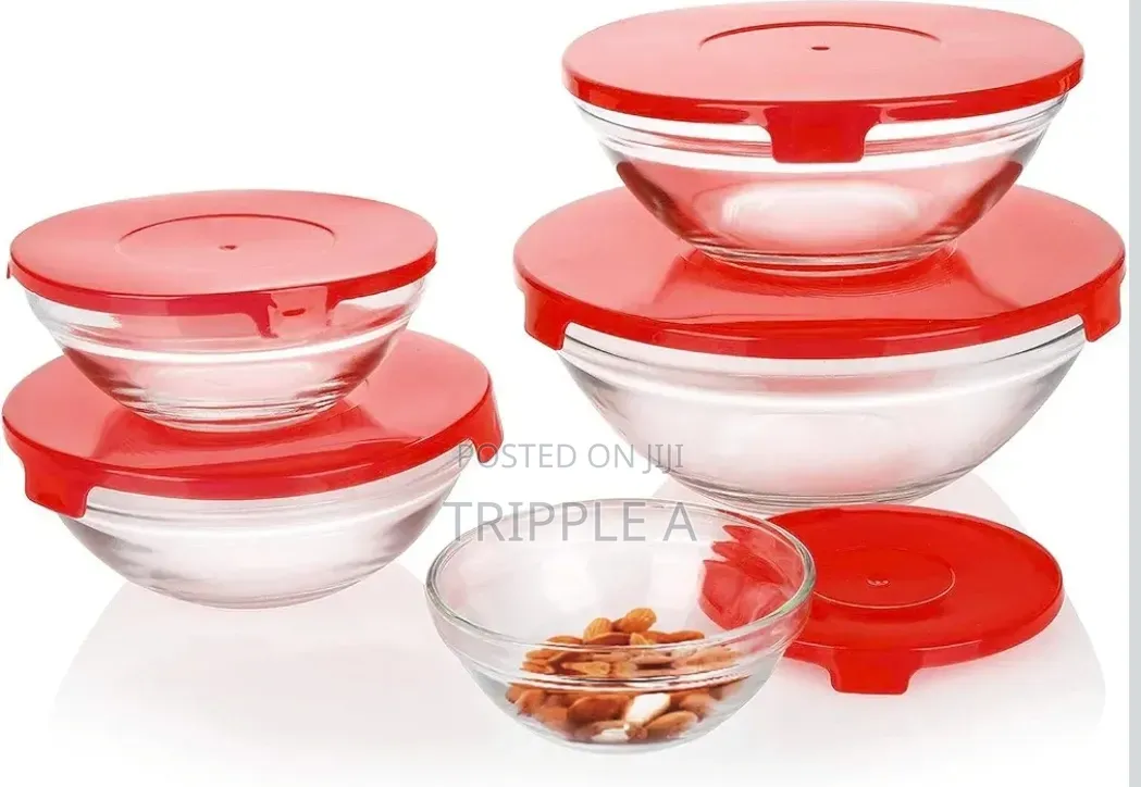 5pcs Colorful Glass Bowl Set
