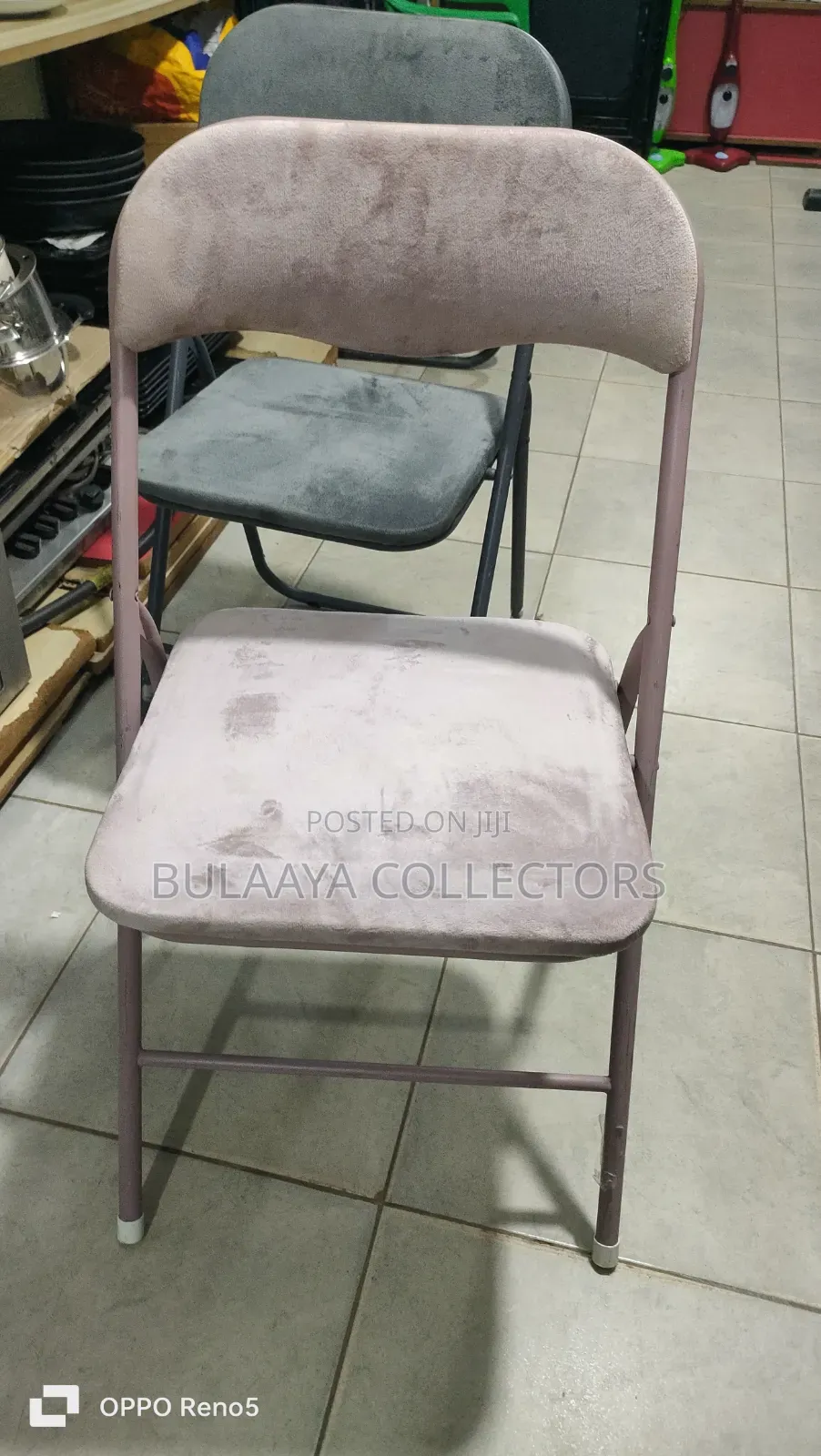 Uk Used Jysk Velvet Folding Chairs.