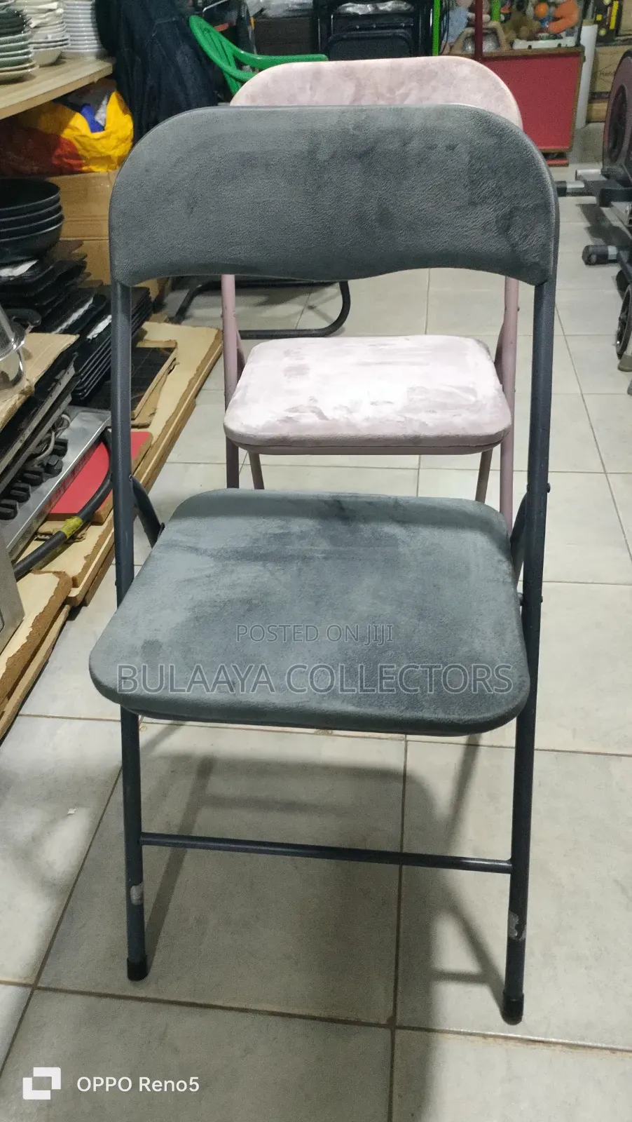 Uk Used Jysk Velvet Folding Chairs.