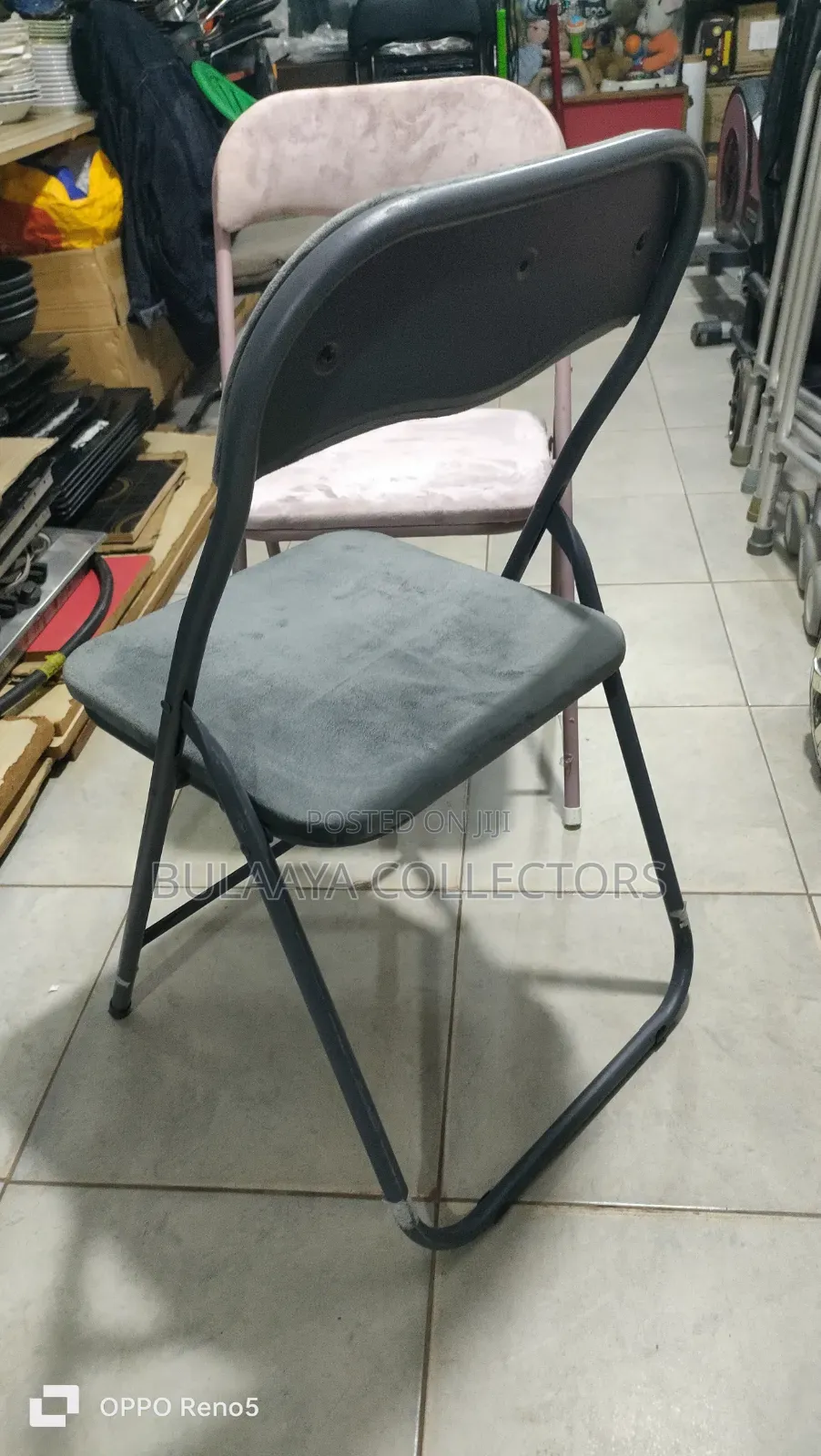 Uk Used Jysk Velvet Folding Chairs.