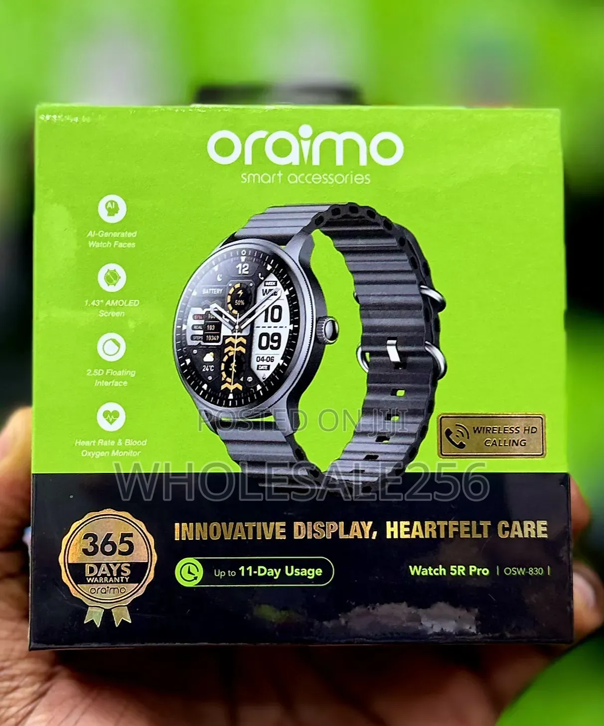 Brand New Oraimo Watch 5r Pro Amoled Screen Wirelesscalling Smartwatch