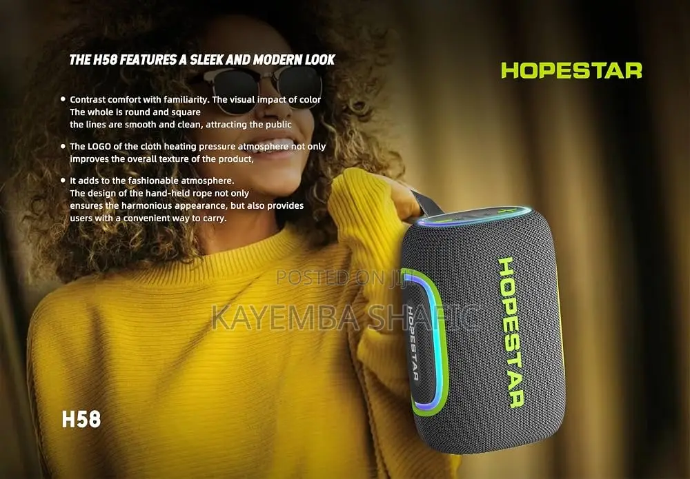 Hopestar H58 Fashion Wireless Speaker Box - 65w Powerful Bass