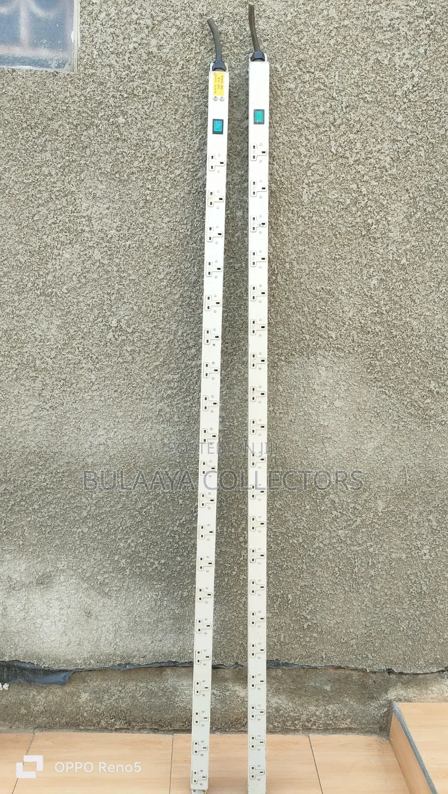 Uk Used Heavy-Duty Metal Power Extension Strips With 20 Sockets.