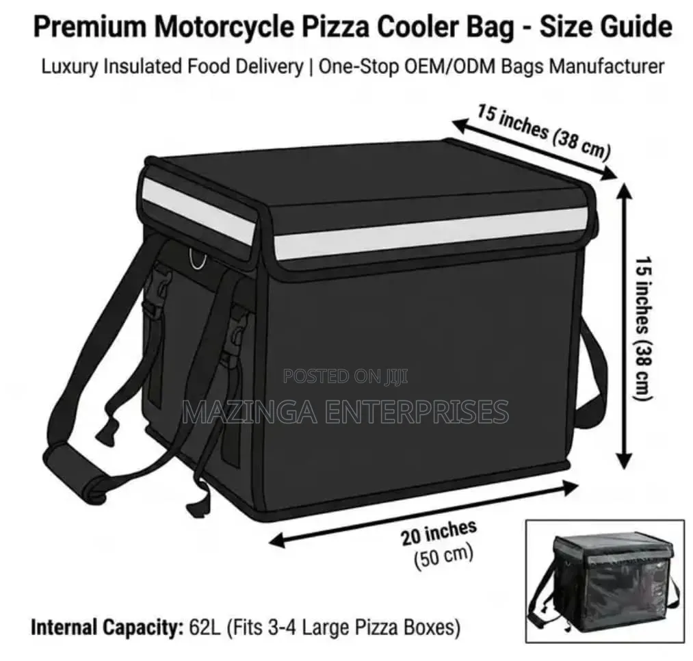 62l Big Size Insulated Pizza and Food Premium Motorcycle Delivery Bag