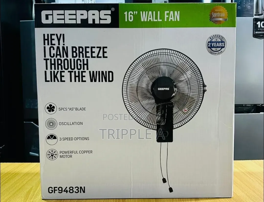 Geepas 16inch Wall Fan With Remote