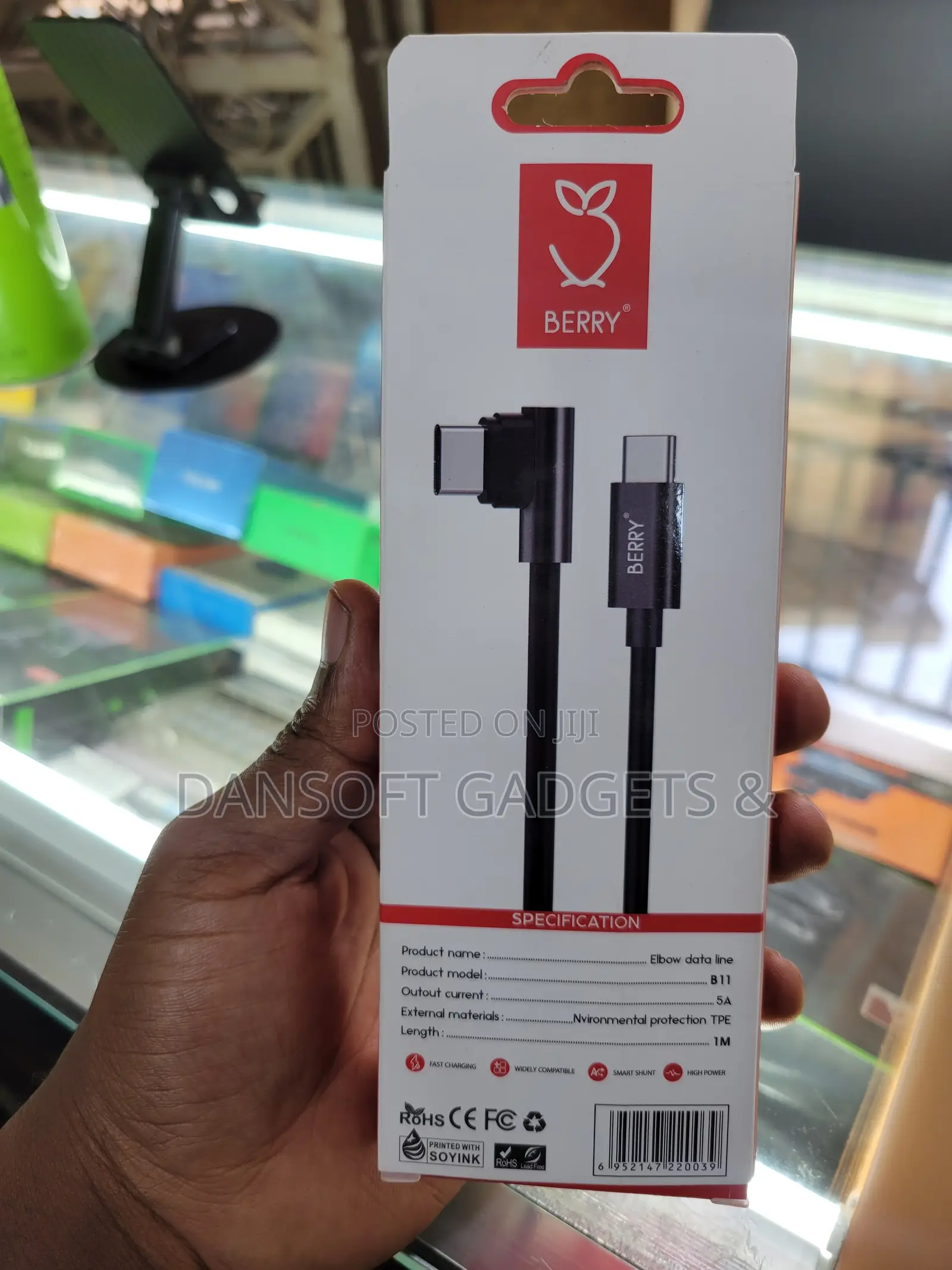 Berry Type-C to Type-C Metal Data Cable