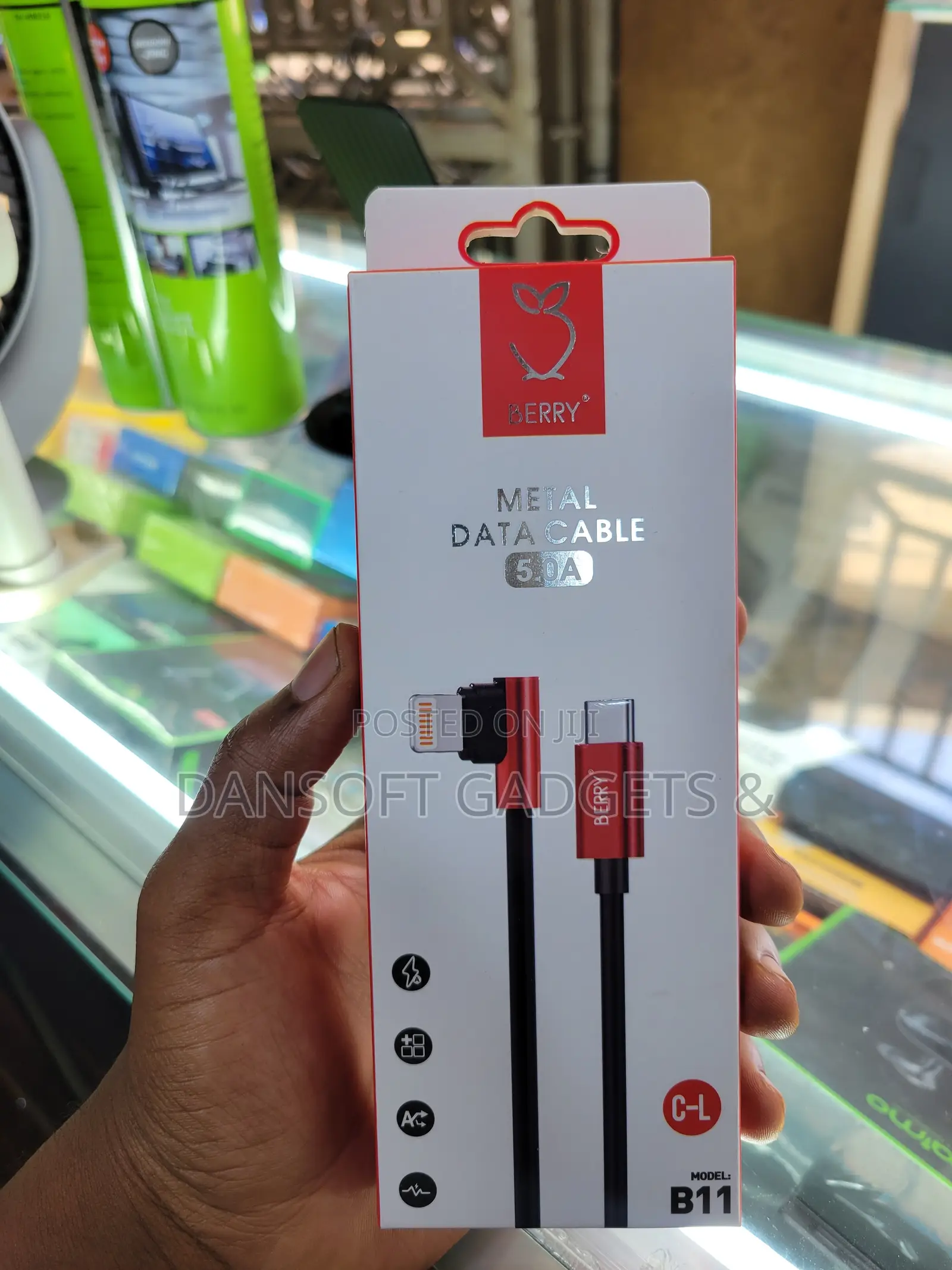 Berry Type-C to Lightning Metal Data Cable