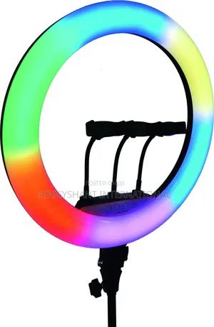 Hu Premium Ring Light 22 Inch With 3 Phone Stands, Dual Usb Ports