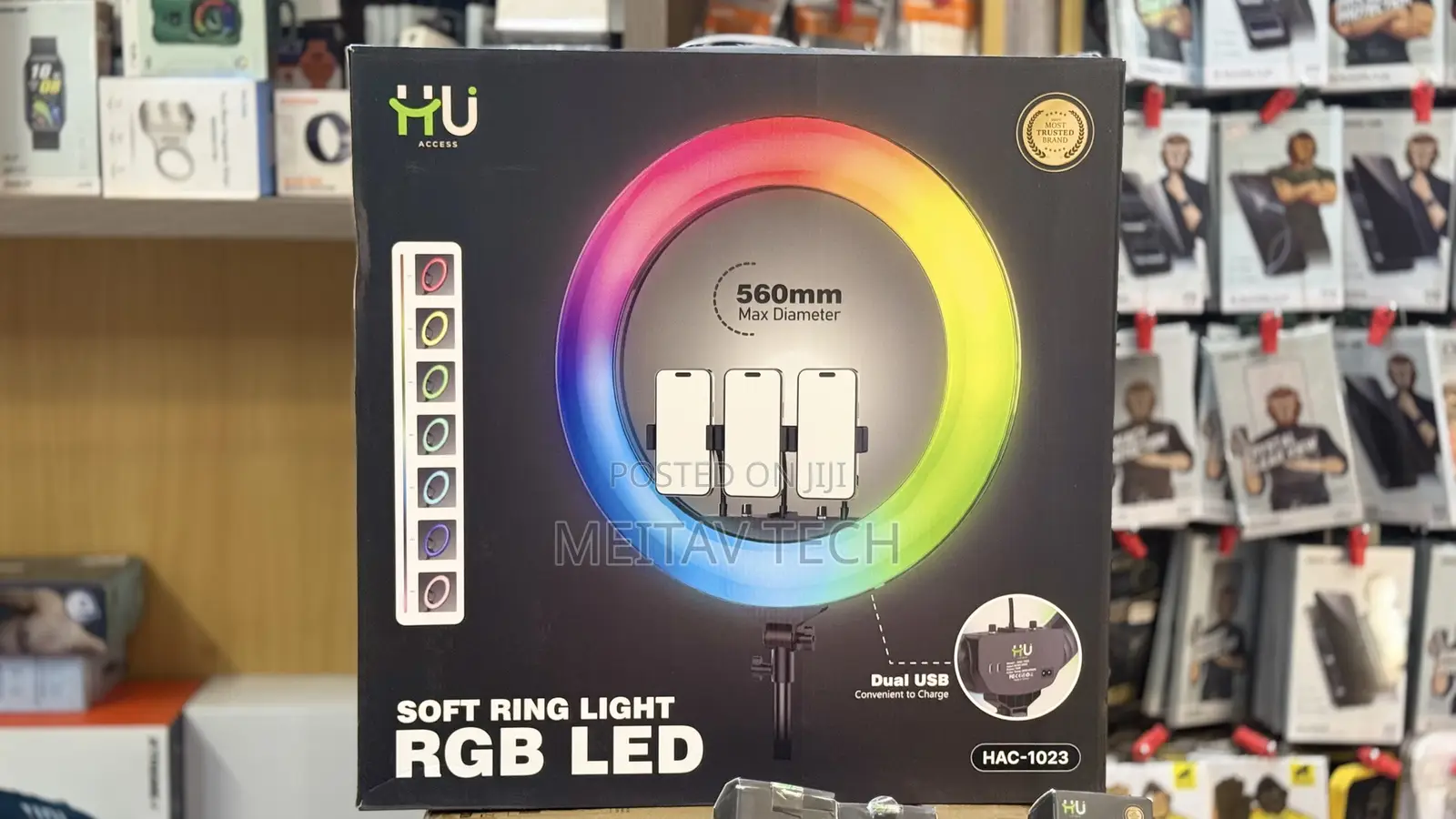 Hu Premium Ring Light 18 Inch With 3 Phone Stands