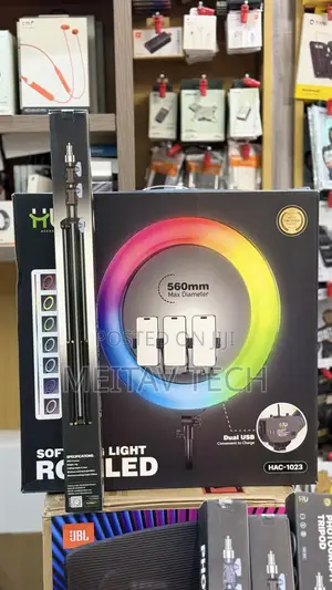Hu Premium Ring Light 18 Inch With 3 Phone Stands