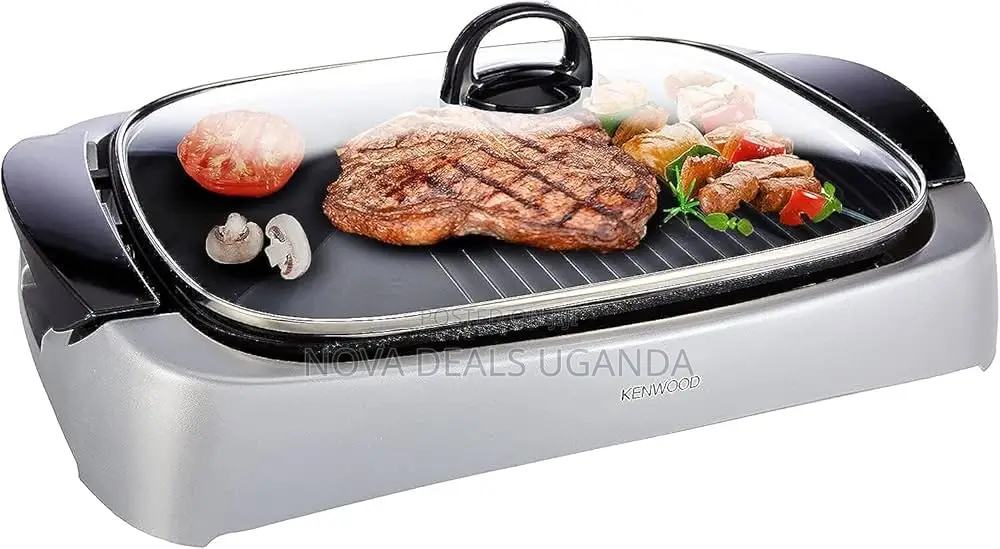 Kenwood Grill 2000w Contact Health Grill Large Griddle With Glass Lif