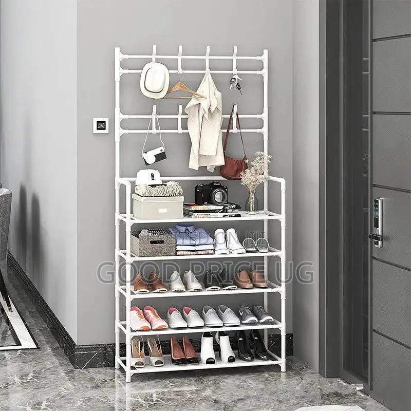 Free-standing 5-tier Multi-functional Coat And Shoe Rack